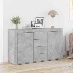 Bufet Betonowy szary 120 x 36 x 69 cm Drewno inżynieryjne
