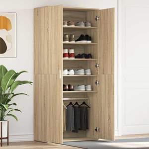 Szafka na buty 80 x 39 x 178 cm Drewno inżynieryjne Dąb Sonoma