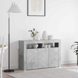 Bufet Betonowy szary 116 x 30 x 75 cm Drewno inżynieryjne