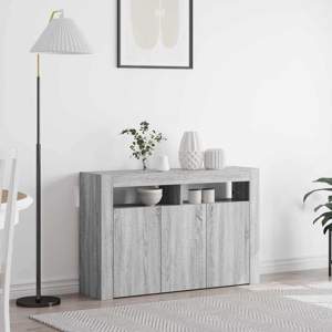 Bufet Szary Sonoma 116 x 30 x 75 cm Drewno inżynieryjne