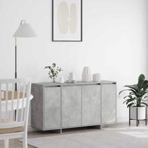Bufet Betonowy szary 135 x 41 x 75 cm Drewno inżynieryjne