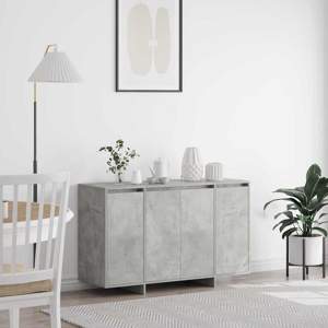 Bufet Betonowy szary 120 x 41 x 75 cm Drewno inżynieryjne