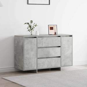 Bufet Betonowy szary 120 x 41 x 75 cm Drewno inżynieryjne