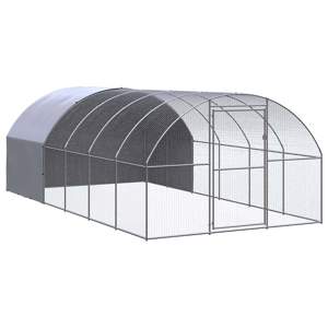 Klatka zewnętrzna dla kurcząt, 3x6x2 m, stal galwanizowana