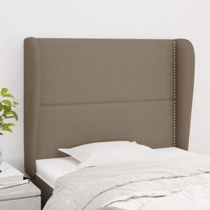 Zagłówek uszak, taupe, 103x23x118/128 cm, tkanina