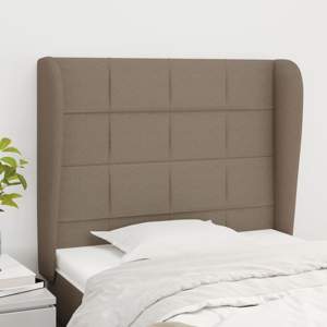 Zagłówek uszak, taupe, 83x23x118/128 cm, tkanina