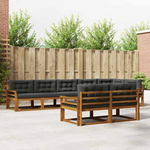Zestaw sof na zewnątrz 8 szt. Naturalny i Antracytowy