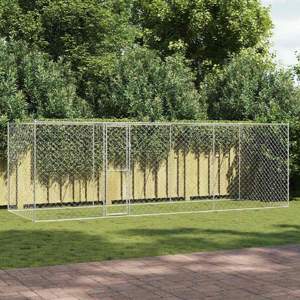Klatka dla psa Srebrny 600 x 200 x 200 cm Stal Galwanizowana