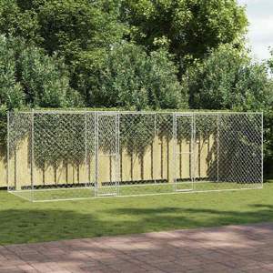 Klatka dla psa Srebrny 600 x 200 x 200 cm Stal Galwanizowana