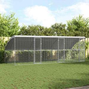 Klatka dla kur 3 szt. srebrny 600 x 200 x 200 cm