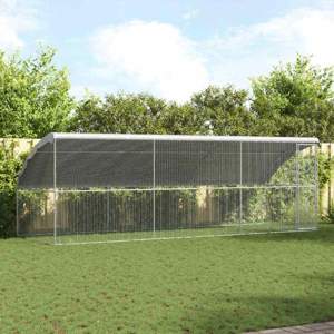 Klatka dla kur 3 szt. srebrny 600 x 200 x 200 cm