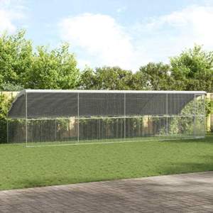 Klatka dla kur 4 szt. srebrny 800 x 200 x 200 cm