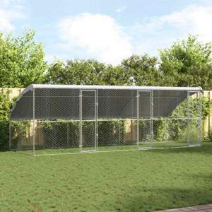 Kenel dla Psów 3 szt. Srebrny 6 x 2 x 2 m Stal galwanizowana