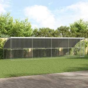 Kenel dla Psów 4 szt. Srebrny 8 x 2 x 2 m Stal galwanizowana
