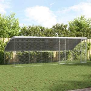 Kenel dla Psów 3 szt. Srebrny 6 x 2 x 2 m Stal galwanizowana