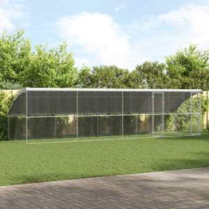 Kenel dla Psów 4 szt. Srebrny 8 x 2 x 2 m Stal galwanizowana