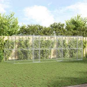Kenel dla Psów 3 szt. srebrny 6 x 2 x 2 m Stal galwanizowana