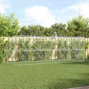 Kenel dla Psów 3 szt. srebrny 6 x 2 x 2 m Stal galwanizowana