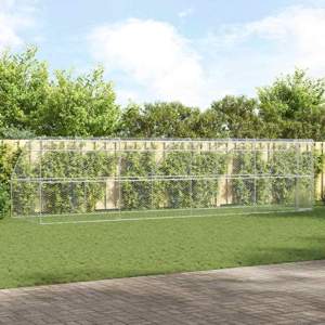 Kenel dla Psów 4 szt. srebrny 8 x 2 x 2 m Stal galwanizowana
