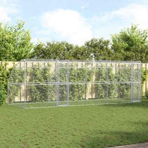 Kenel dla Psów 3 szt. srebrny 6 x 2 x 2 m Stal galwanizowana