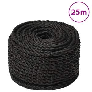 Linka robocza, czarna, 14 mm, 25 m, polipropylen