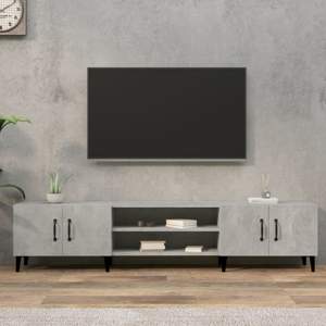Szafka pod TV, szarość betonu, 180x31,5x40 cm