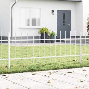 Ogrodzenie Ogrodowe WOERDEN 3 szt. 5,1 x 0,6 m Biały
