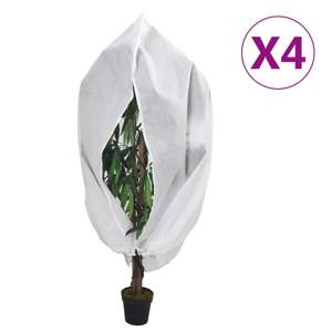 Kaptury ochronne na rośliny, suwak, 4 szt., 70 g/m², 1x1,55 m