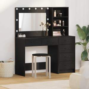 Toaletka 2 szt. Czarny 78,5 x 41 x 135 cm Drewno inżynieryjne