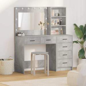 Toaletka 2 szt. Szary 78,5 x 41 x 135 cm Drewno inżynieryjne
