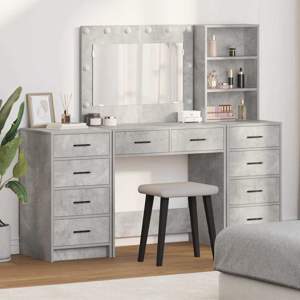 Toaletka 3 szt. Betonowy szary 78,5 x 41 x 135 cm