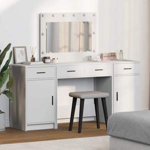 Toaletka 3 szt. Biały 78,5 x 41 x 135 cm Drewno inżynieryjne