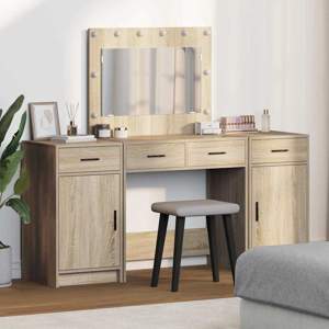 Toaletka 3 szt. Brązowy 78,5 x 41 x 135 cm Drewno inżynieryjne