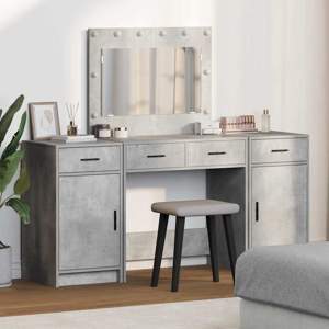 Toaletka 3 szt. Szary 78,5 x 41 x 135 cm Drewno inżynieryjne