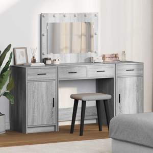 Toaletka 3 szt. Szary 78,5 x 41 x 135 cm Drewno inżynieryjne