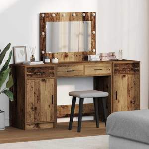 Toaletka 3 szt. Brązowy 78,5 x 41 x 135 cm Drewno inżynieryjne