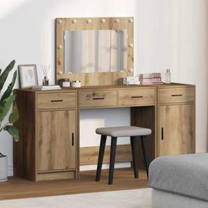 Toaletka 3 szt. Brązowy 78,5 x 41 x 135 cm Drewno inżynieryjne