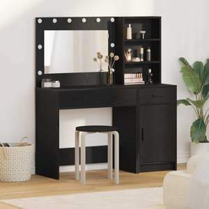Toaletka 2 szt. Czarny 78,5 x 41 x 135 cm Drewno inżynieryjne