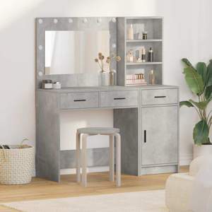 Toaletka 2 szt. Szary 78,5 x 41 x 135 cm Drewno inżynieryjne