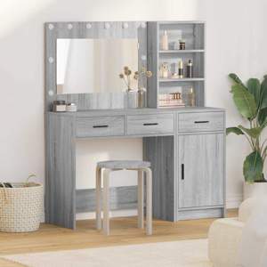 Toaletka 2 szt. Szary 78,5 x 41 x 135 cm Drewno inżynieryjne