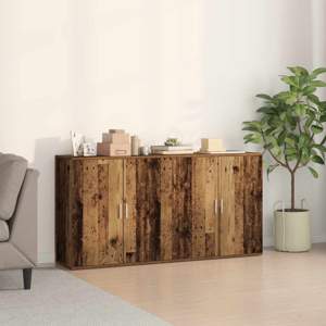 Bufet 2 szt. Stare drewno 79 x 38 x 80 cm Drewno inżynieryjne