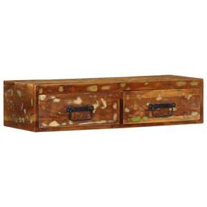 Ścienna szafka pod TV, 80x30x19 cm, lite drewno z odzysku