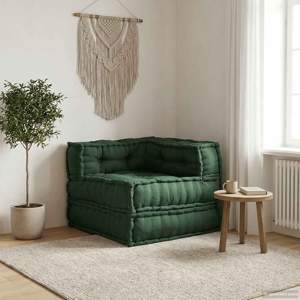 Modułowa sofa, zielony, 70x70x54, tkanina