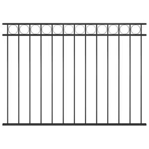 Panel ogrodzeniowy ASSEN stalowy 163x120 cm czarny