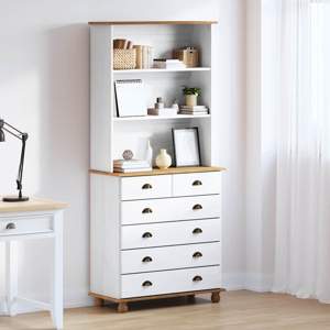 Klatka ASKIM Biały 91 x 40 x 200,5 cm Lite drewno sosnowe