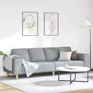 Sofa do salonu Jasnoszary 250 x 77 x 76 cm Poliester