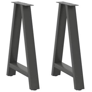 Nogi do stołu jadalnego w kształcie litery A 2 szt. Antracyt 60x(72-73) cm Stal