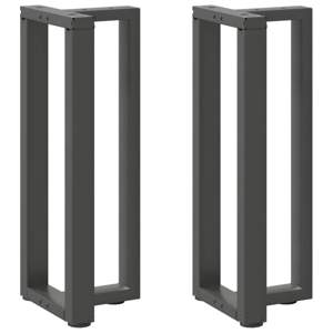Nogi do stołu konsolowego w kształcie litery T 2 szt. Antracyt 25x28x(72-73) cm Stal