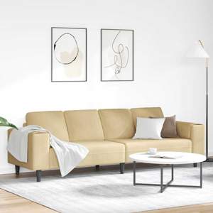 Sofa Szary zielony 250 x 77 x 76 cm Tkanina sztruksowa