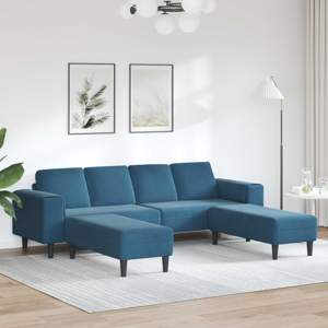 Sofa do salonu 3 szt. Niebieski